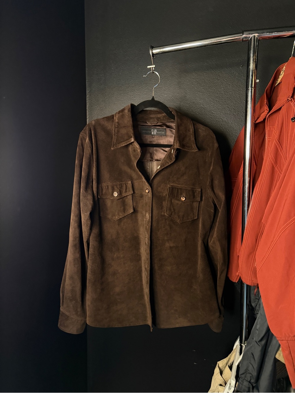 GAP Men's Brown Suede Shirt Jacket
